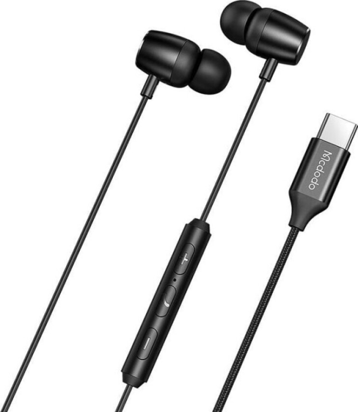 Hp-1050 Kablede Øretelefoner, Usb-C (Sort)