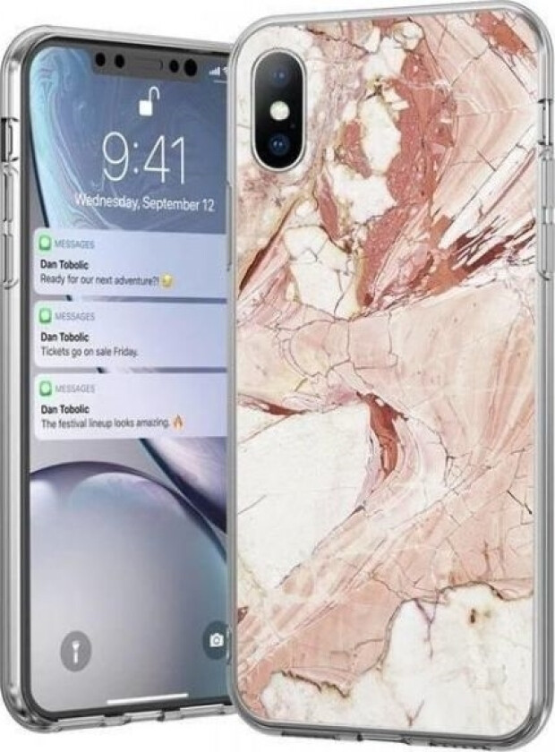 Marble Gel-Deksel Marmordeksel Iphone 12 6.7'' Rosa