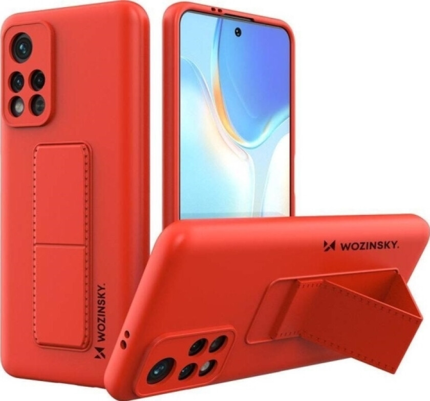 Kickstand Case Silikonetui Med Stativ Til Xiaomi Redmi 10 Red