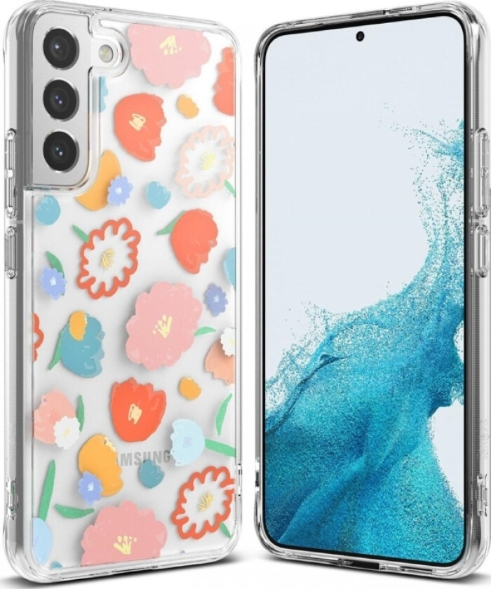 Ringke Ringke Fusion Design Pansret Deksel Med Gelramme For Samsung Galaxy S22+ (S22 Plus) Gjennomsiktig (Blomstret) (F593r31)