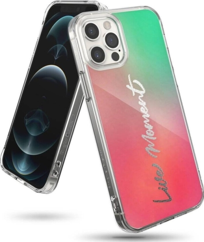 Ringke Ringke Fusion Design Pansret Deksel Med Gelramme Iphone 12 Pro Max Rosa-Grønn (Gnap0028)