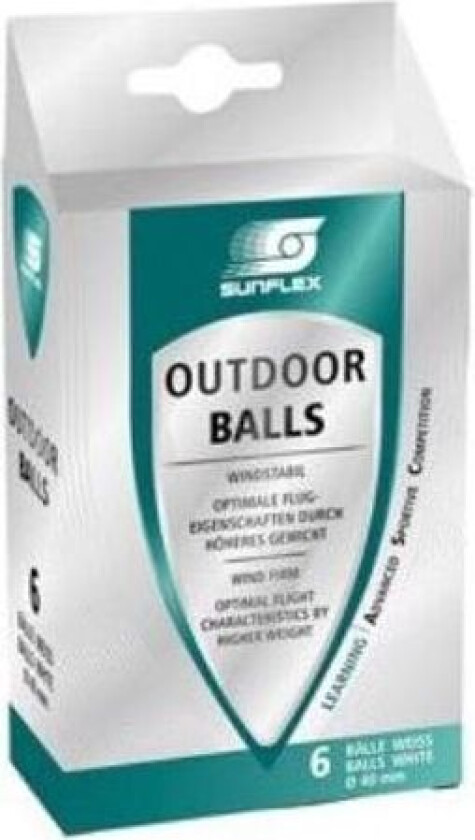 Sunflex Outdoor Bordtennisballer 6 Stk.