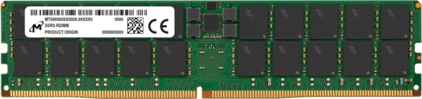 Micron - Ddr5 - Modul - 96 Gb - Dimm 288-Pin - 4800 Mhz - Cl40 - Registrert - Ecc