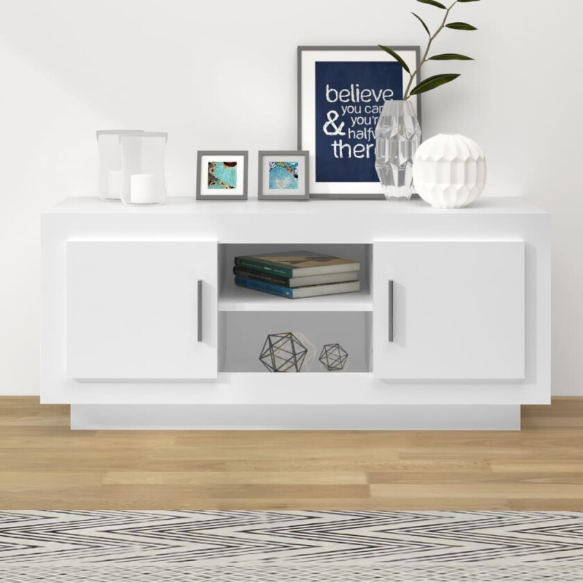 TV-benk svart 102x35x45 cm konstruert tre