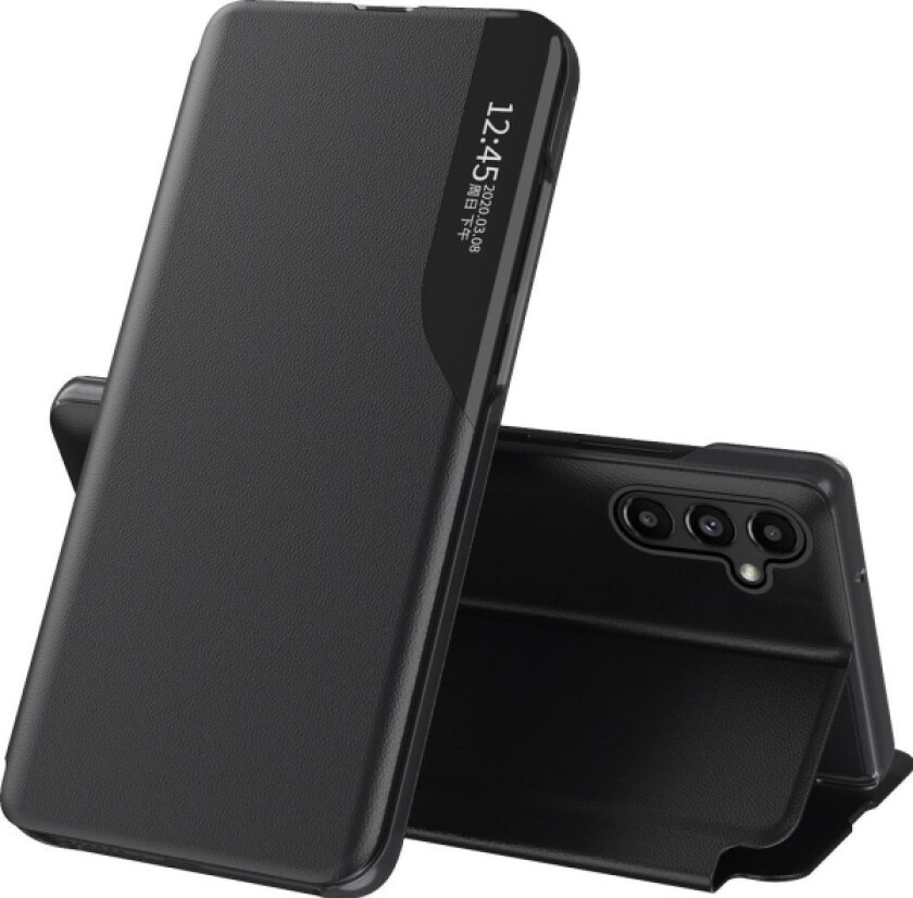 Eco Leather View Case Etui Do Samsung Galaxy A14 Z Klapk Podstawka Svart