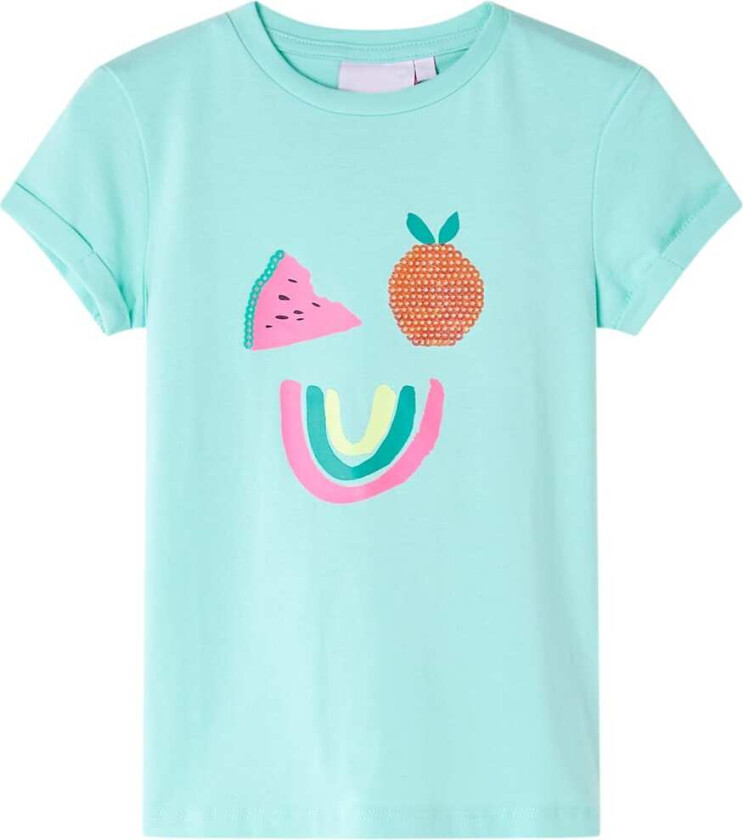 T-skjorte for barn lysemynte 128