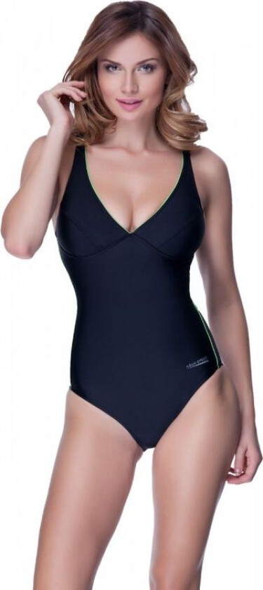 Badedrakt For Kvinner Aqua-Speed Greta Svart Og Grønn 01 46