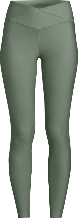 Women's Overlap High Waist Tights Dusty Green 42
