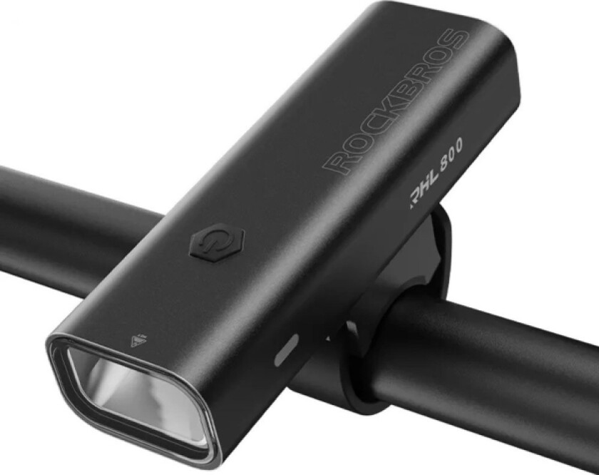 Rockbros Rockbros Sykkellykt Foran 24710012001 800 Lm + Usb-C - Usb-A Kabel - Svart