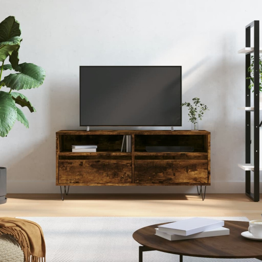 TV-benk røkt eik 100x34,5x44,5 cm konstruert tre
