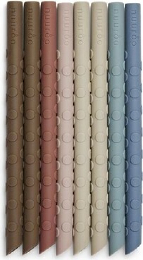 Ada silikone sugerør 8 stk. - Color Mix
