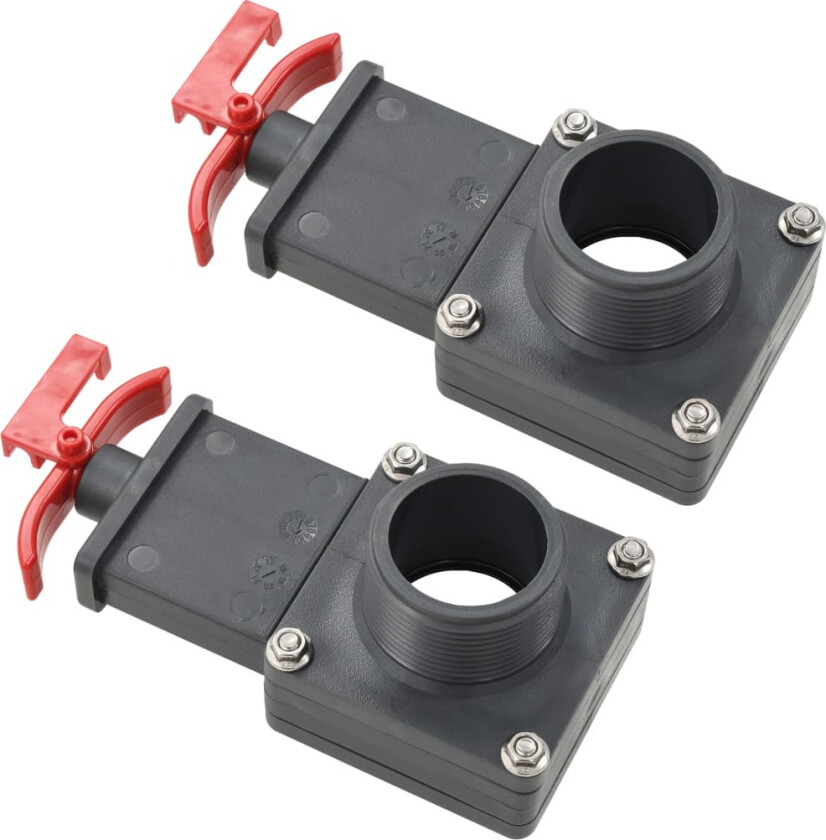 Bassengportsventil 2 stk 1,5"