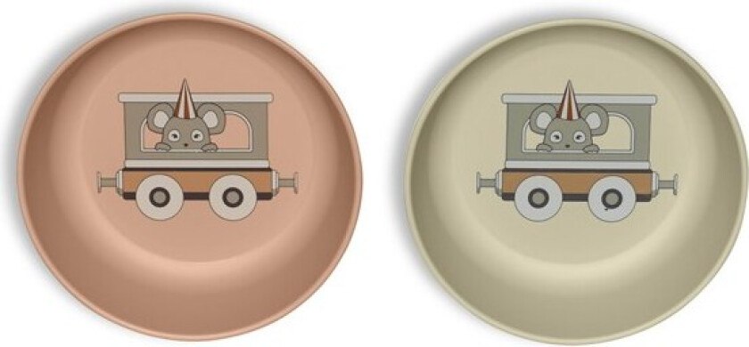 Villum dyb tallerken 2-pak - Rose Mix