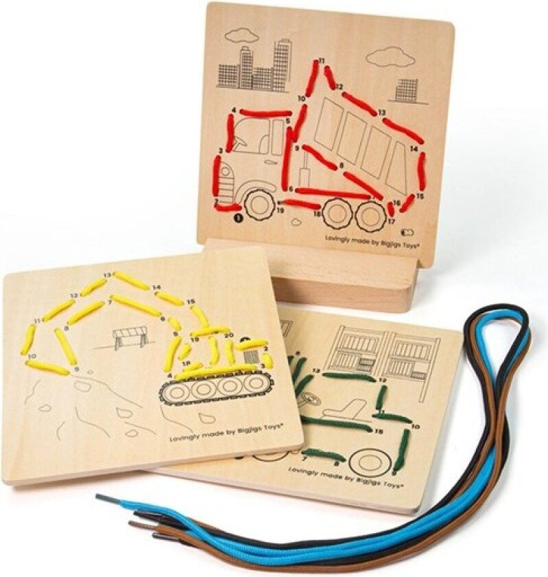Wooden Puzzle by Numbers - Construction 8 pieces. Tre