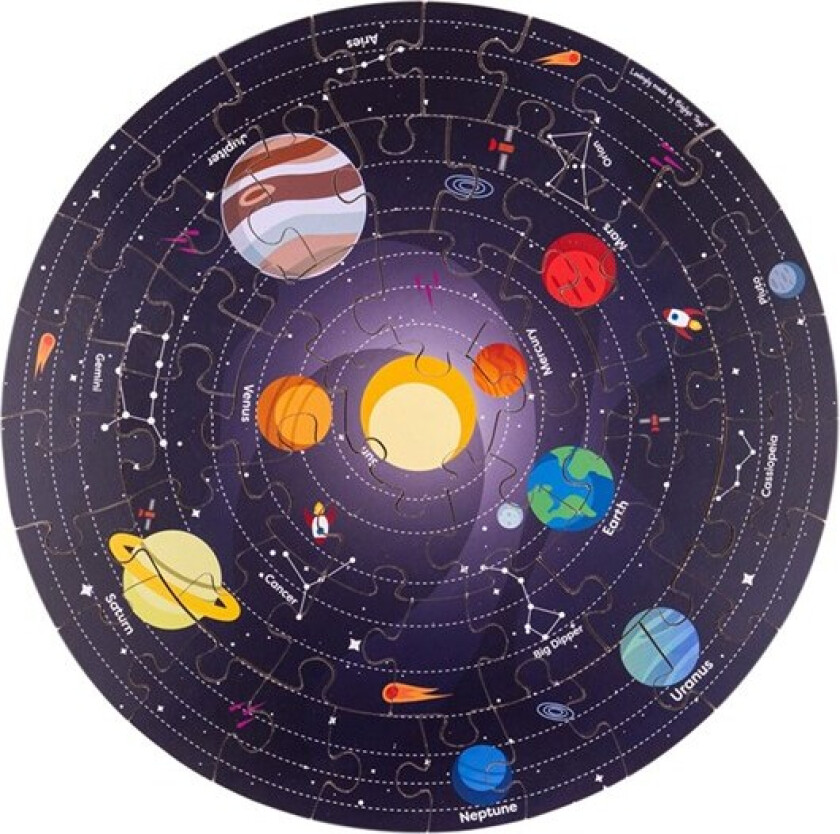 Floor Puzzle Solar System Round 39cm Gulv