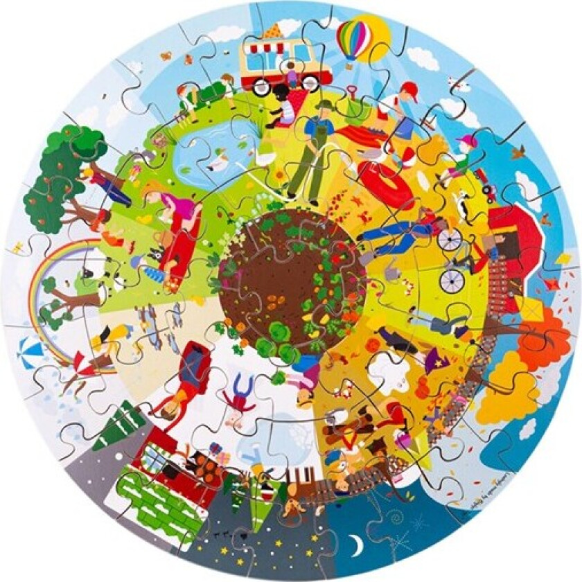 Wooden Seasons Floor Puzzle Round 50 pcs. Tre