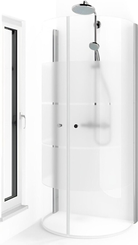 Bilde av Spirit Dusjhjørne U Matt Aluminium / 67x90cm Screen Glass