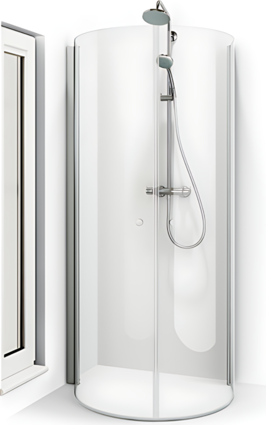 Spirit Dusjhjørne U Krom / 80x95cm Klart Glass