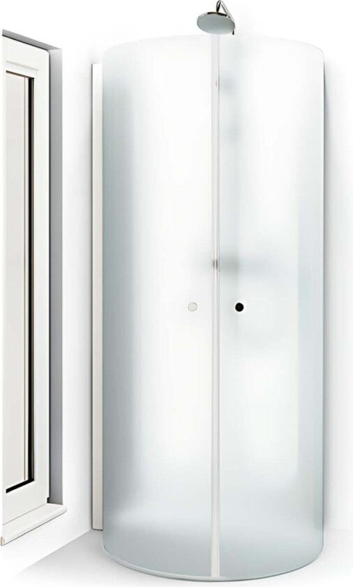 Spirit Dusjhjørne U Ice Glass Hvit / 67x90cm