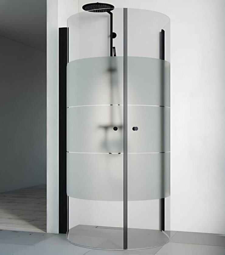 Spirit Dusjhjørne U Svart / 67x90cm Screen Glass