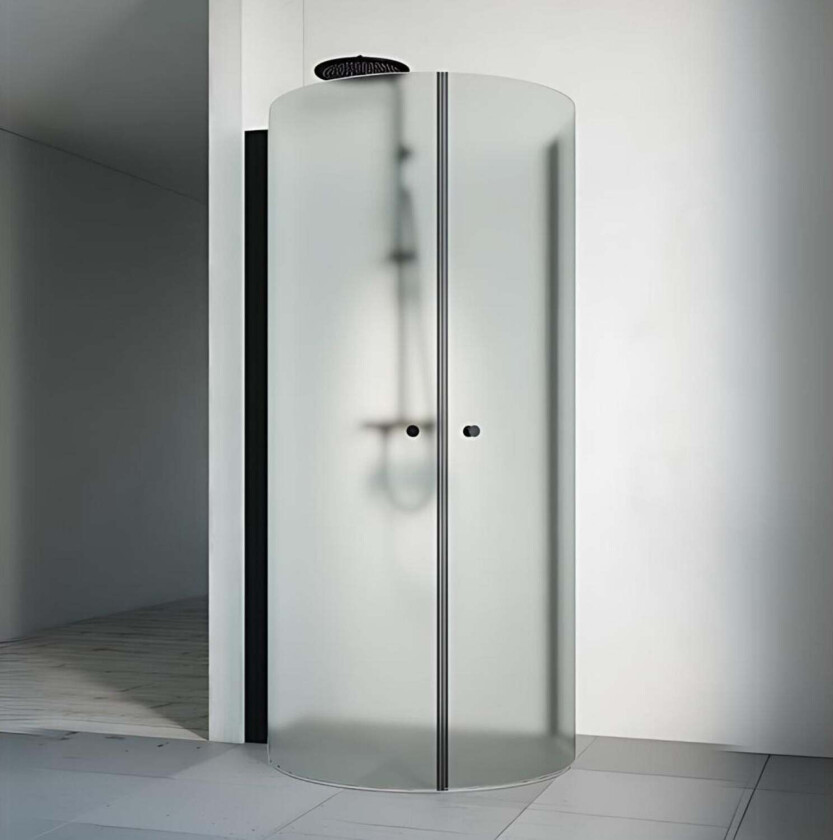 Spirit Dusjhjørne U Ice Glass Svart / 67x90cm