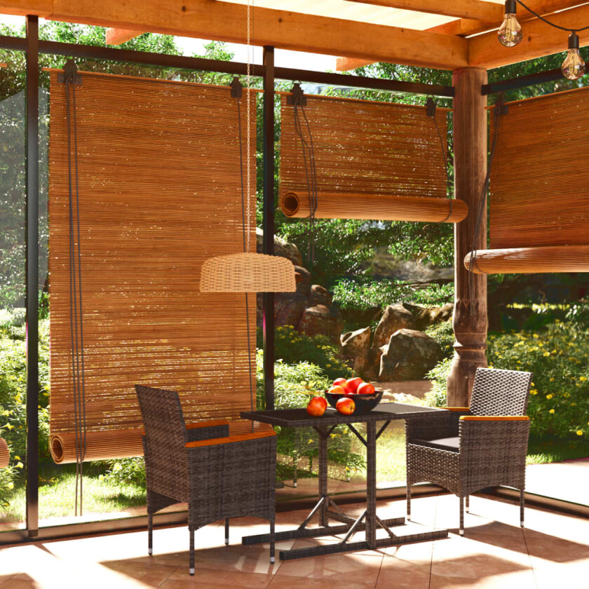 Utendørs spisestue 3 deler grå