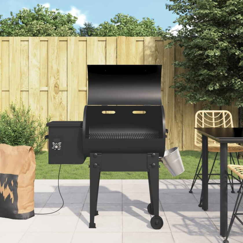 Pelletsgrill svart 94 cm jern