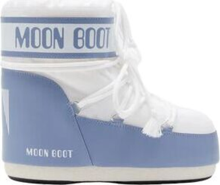Moon Boot Icon Low Nylon - Elephant Grey-White 36/38