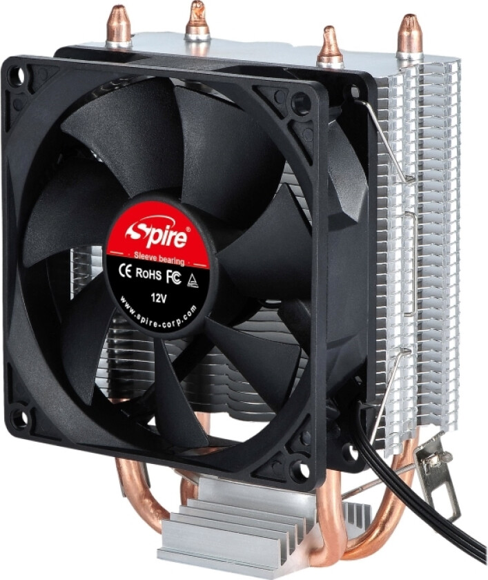 Frontier Plus - Prosessorkjøler - (For: Lga775, Lga1156, Am2, Lga1366, Am3, Lga1155, Lga1150, Lga1151, Am4) - 90 Mm - Svart