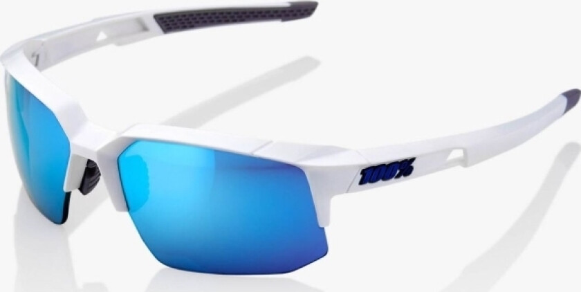 Okulary Speedcoupe Matte White Hiper Blue Multilayer Mirror Lens