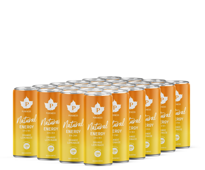 Bilde av 24 x Natural Energy Drink Orange Lemonade 330 ml