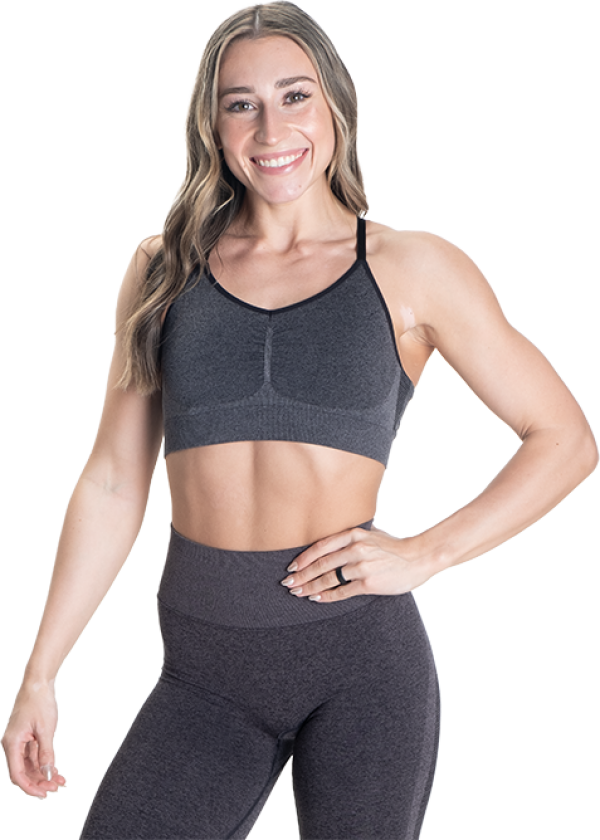 Curve Scrunch Bra, Black Melange