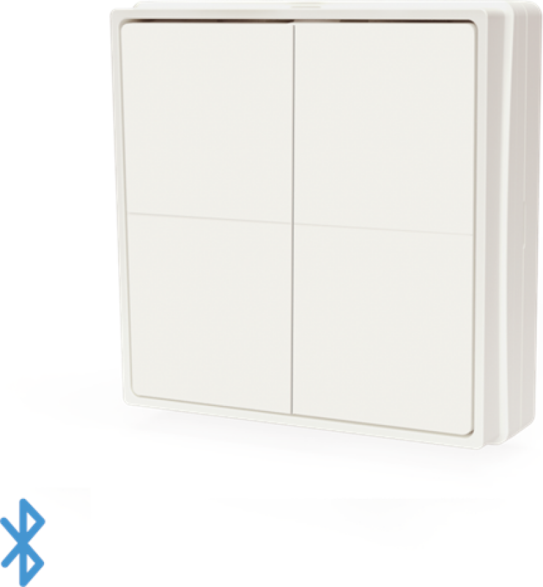 BLU Wall switch 4, stand alone - Bluetooth batteritrykk