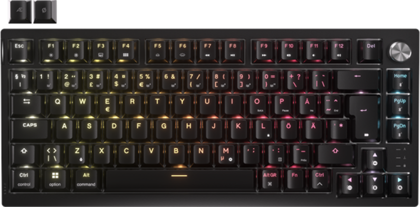 K65 Plus Wireless 75% - MLX Fusion - Gamingtastatur - Uten numpad - Nordisk - Svart