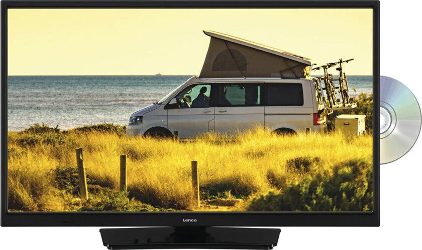 DVL-2483BK Smart TV med DVD-spiller - 24", 1366x768, 12V Adapter - Svart