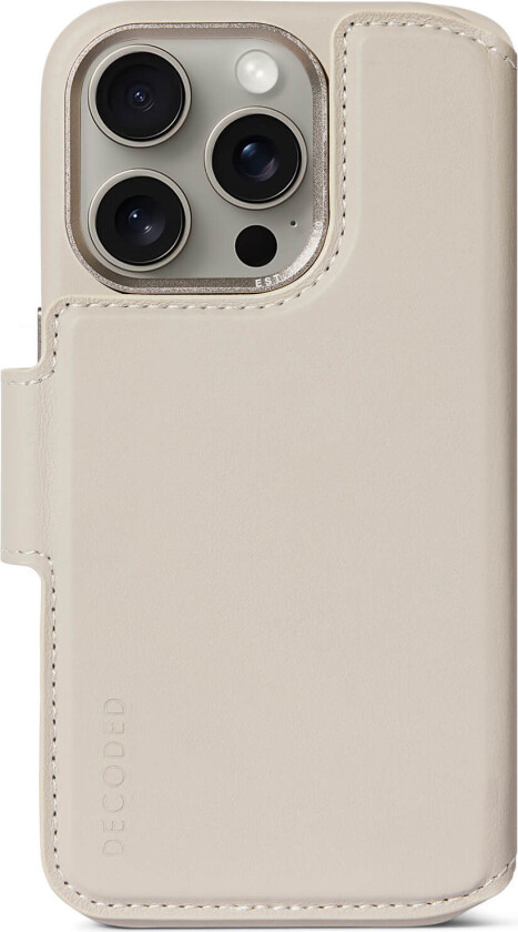 Decoded D24IPO15PDW5CY mobiltelefonetui 15,5 cm (6.1") Lommebok-etui Beige