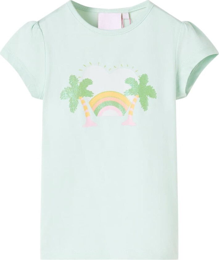 T-skjorte for barn lysemynte 92