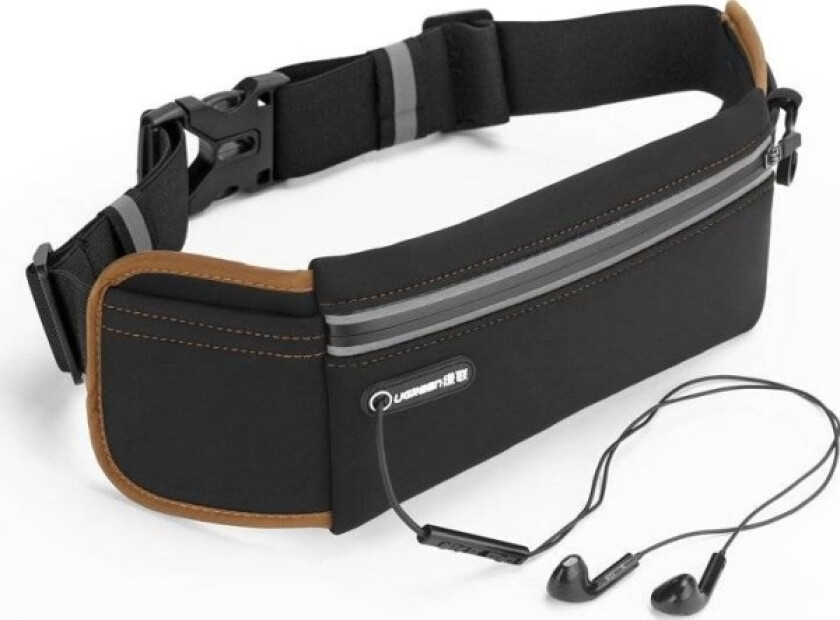 Løpebelte Reflekterende Reflekterende Midjeveske For Telefonveske Med Hodetelefonport Svart (20818 Lp112)