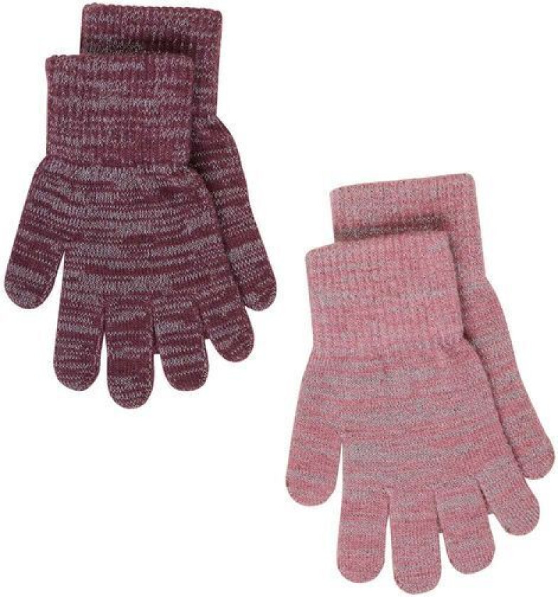 Celavi 2-pack ullvanter m/refleks til barn, rose brown
