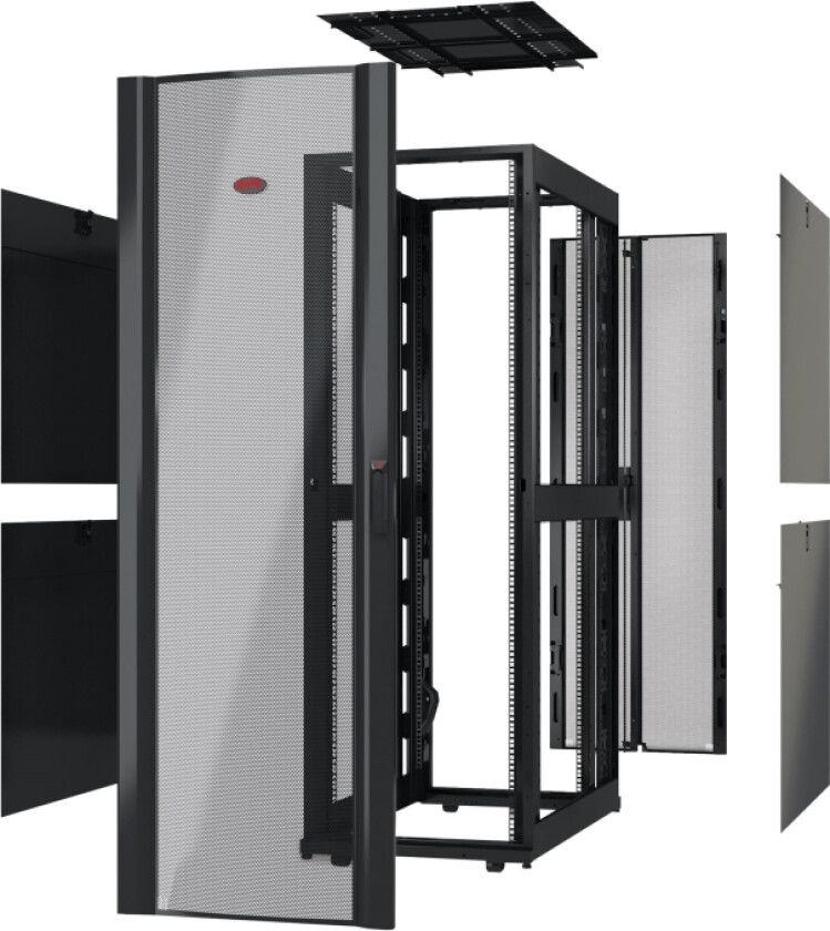 Apc Netshelter Sx Enclosure - Rack Skap - Uten Sider - Svart - 42U - 19"