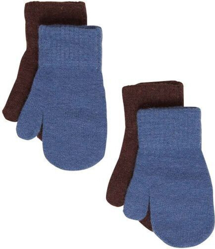 Celavi 2-pack ullvanter til småbarn, china blue