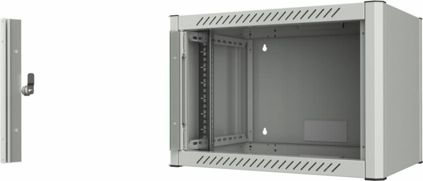 By Logon - Rack Skap - 60 X 45 - Veggmonterbar - Hvit, Ral 7035 - 6U - 19"