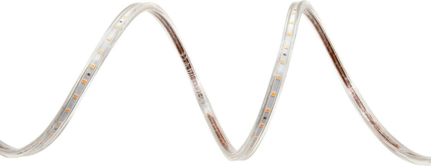 230V LED-Strip 9,2W 3000K IP65 Dimbar m/stikkontakt - 20 meter - Hvit