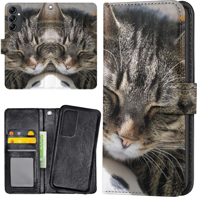 Samsung Galaxy A15 - Lommebok Deksel Sovende Katt