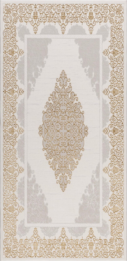 Kanchi Wiltonteppe 80x300 cm - Beige/Gull