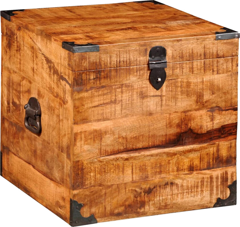 Oppbevaringskiste kubisk grovt mangotre -