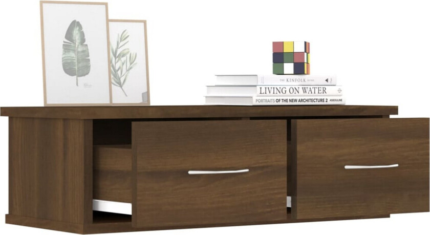 TV-benk brun eik 60x26x18,5 cm konstruert tre - Brun