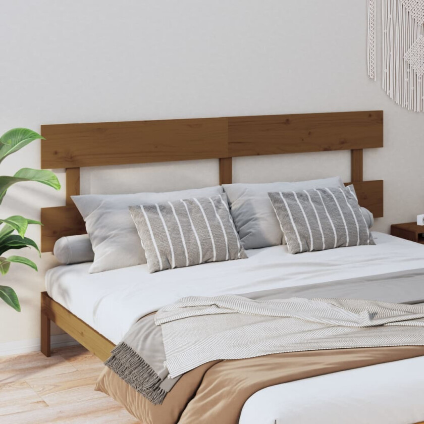 Sengegavl honningbrun 184x3x81 cm heltre furu