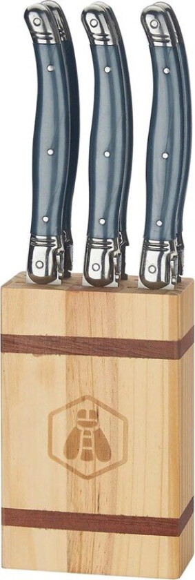 Steak Knife Set of 6 Stainless Steel Plastic Handles