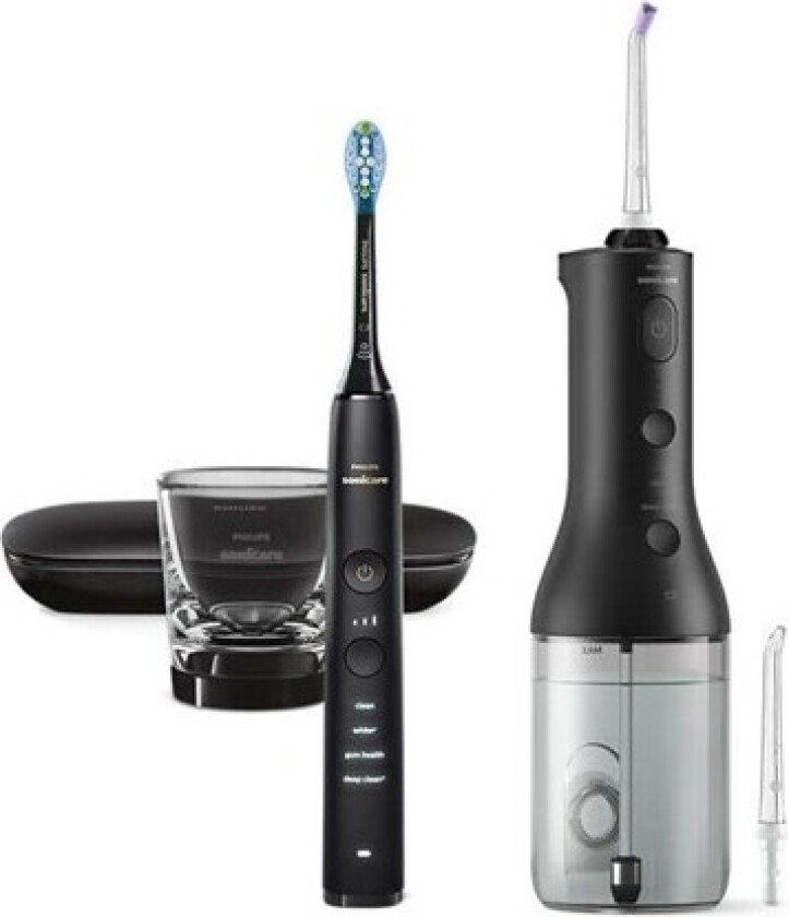 Bilde av Elektrisk tannbørste Sonicare DiamondClean 9000 HX3886/43 - Oral irrigator - Black